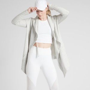 Athleta A-Line Hooded Vista Wrap Grey Jacket